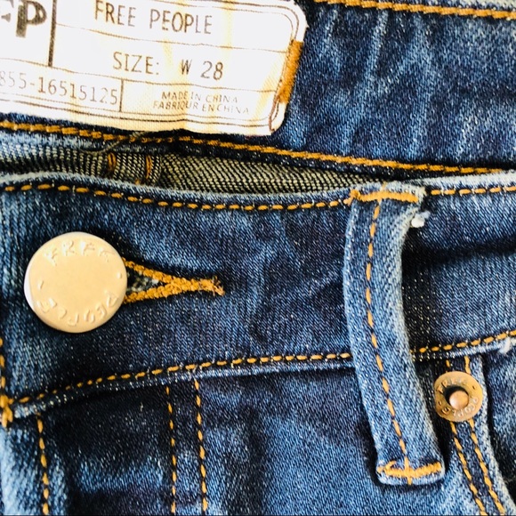 Free People Jean Payton Dark Denim Ankle Jeans - Picture 4 of 7